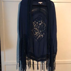 Navy Blue shall/kimono!